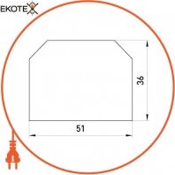 Роздільник для набірних клемних колодок e.tc.sep.pro.16, Enext, p051003
