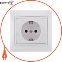 Розетка з/з - FireProof Бакеліт 701-0202-122B Колір Білий/Білий 250V 16A~