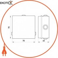 Enext s027017 коробка распределительная e.db.stand.700.70.70.42 70х70х42мм внешняя