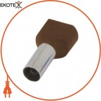 Enext s4037011 изолированный наконечник e.terminal.stand.te.2.10. brown (te10-14 brown) 2x10 кв. мм, коричневый