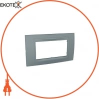 Unica Allegro - рамка декоративна 4 модульна - technical grey