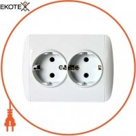 Розетка e.install.stand.810DB c з/до подвійна, Enext, s035010
