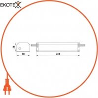 Блок аварійного живлення e.emerg.kit.500.fl, 18-40Вт, T8 люм, 1,5 години, Enext, l0660050