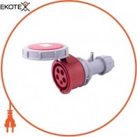 Силова розетка переносна e.socket.215.16.67, 5п., 400В, 16А, IP 67