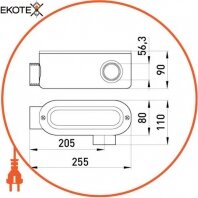 З'єднувач ревізійний Г-подібний e.industrial.pipe.db.revise.elbow.2" для труб 2", Enext, i0540006