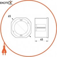 Коробка настановна e.db.stand.103u.d65 гіпсокартон, блокова, упор ПВХ, Enext, s0270019