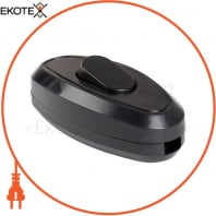 Вимикач 1-клавішний розбірний для бра ВБ-01Ч чорний IEK