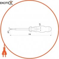 Enext t001106 индикатор-отвертка e.tool.test06 155х3хрһ0 прямой + крестовый ас100-500в