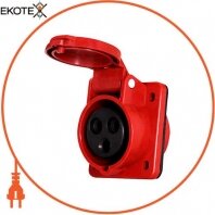 Силова розетка вбудована e.socket.pro.4.16.wall, 4п., 16А 380В (414), Enext, p012012