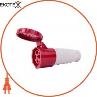 Силовая розетка переносная e.socket.pro.4.63, 4п., 380В, IP 67, 63А (234)