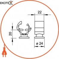 Enext 5207444 универсальный держатель для круглых проводников d 8-10 мм obo bettermann