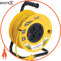 Котушка УК30 з термозахистом 4 місця 2P/30м 2х0,75мм2 GARDEN IEK