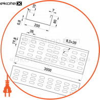 Enext A20-18A-08 лоток перфорированный 200х80, 3 м, толщ 0,8 мм.