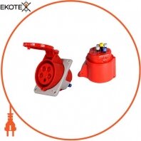 Силова розетка вбудована 3Р+N+Z, 400В, 16А, IP44 безгвинтова, Enext, 145S