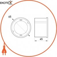 Коробка настановна e.db.stand.203.d65 гіпсокартон, одиночна, упор металевий, Enext, s027010