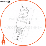 Лампа енергозберігаюча e.save.screw.E27.30.4200, тип screw, патрон Е27, 30W, 4200 К, Enext, l0260012