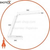 EUROLAMP LED Світильник настільний у стилі модерн 7W 4000K чорно-білий, Eurolamp, LED-TLP-4(BW)