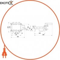 Enext i0590015 выключатель-разъединитель нагрузки e.industrial.ukgz.500.3, 3р, 500а, с боковой рукояткой управления