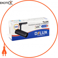 Прожектор светодиодный трековый DELUX TL04 10 Вт  24° 4000K черный