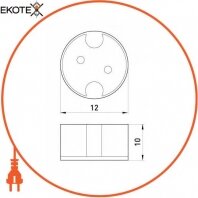 Enext s9100012 патрон керамический g5,3 длина провода 12 см