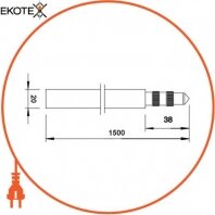 Enext 5000750 стандартный стержень заземления 20ммх1,5м obo bettermann