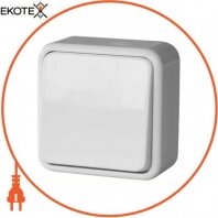 Enext p043001 выключатель одноклавишный e.touch.1111.w.blister для наружного монтажа, белый, в блистерной упаковке.