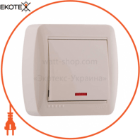 Выключатель с подсветкой 711-0300-111 Цвет Крем / Крем 10AX 250V~