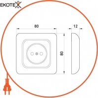 Розетка без з / к, 220, Enext, 202