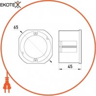 Enext s0270020 коробка установочная e.db.stand.103u.d65 (упаковка 100шт) гипсокартон, блочная, упор пвх