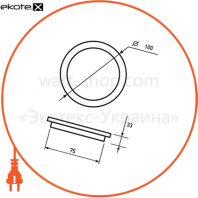 EUROLAMP LED Світильник круглий скло Downlight 6W 4000K (30), Eurolamp, LED-DLR-6/4(скло)