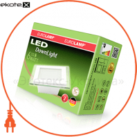 Eurolamp LED-DLS-6/3(скло) eurolamp led светильник квадратный стекло downlight 6w 3000k (30)