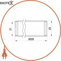 Труба металева e.industrial.pipe.thread.3/4" з різьбленням , 3.05 м, Enext, i0370002