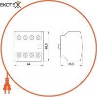 Enext i0140004 додатковий контакт e.industrial.au.4.31, 3no+1nc