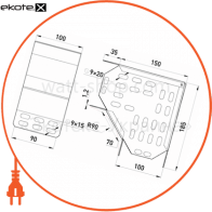 Кут горизонтальний 90 град 100х100 мм, Enext, 110-10
