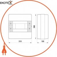 Enext CBU924 корпус пластиковый 24-модульный e.plbox.stand.n.24, навесной
