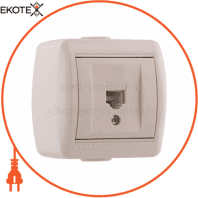 Розетка телефонна євро 710-0300-137 Колір Крем / Крем 10A 250V~
