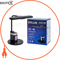Светильник светодиодный настольный DELUX_TF-540_8 Вт LED 3000K-4000K-6000K_Bluetooth колонка черный