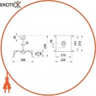 Поворотна рукоятка e.industrial.ukm.630-800.CS, Enext, i0060005