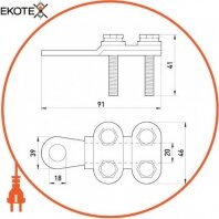 Наконечник кабельний e.end.stand.clamp.210.250 на гвинтах, Enext, s0170006