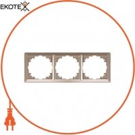 Рамка e.lux.10064L.3.fr.nickel 3-місна , "нікель", Enext, ins0040055