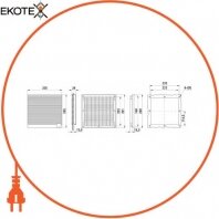 Enext s0102043 решетка с фильтром e.climatboard.08 до вентилятора 200х200мм