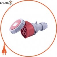 Силовая розетка переносная e.socket.214.16.67, 4п., 400В, 16А, IP 67