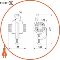 Enext p024004 подвесной зажим e.h.clamp.pro.70.95.gath, с зажимом , 70-95 кв.мм