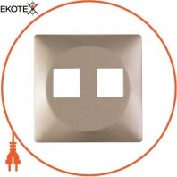 Панель e.lux.16121L.pn.nickel для розетки подвійний під Jack RJ12 чи RJ45, "нікель"
