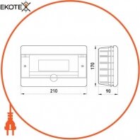 Enext CBA908 корпус пластиковый 8-модульный e.plbox.stand.w.08, встраиваемый
