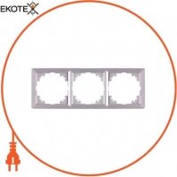 Рамка e.lux.10064L.3.fr.aluminium 3-місна, "алюміній", Enext, ins0040091