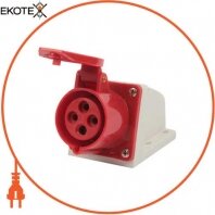 Силова розетка стаціонарна e.socket.pro.4.16, 4п., 380В, 16А (114)