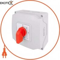 Пакетний перемикач LK40/4.322-ОВ/45 в корпусі, 0-1-2, 40А, IP44, Enext, 8624-200