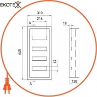 Enext s0100205 корпус металлический e.mbox.pro.n.48z ip31 навесной на 48 модулей с замком