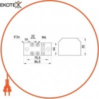 Enext p056023 клеммная колодка защищенная e.tc.protect.100.3, 100а, 3 полюса